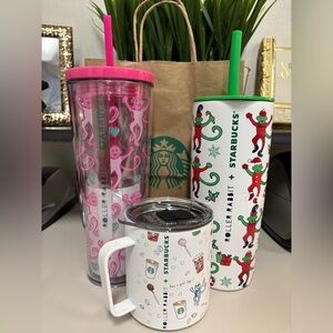 Starbucks x Roller Rabbit Cups Set of 3 2025 Holiday *IN HAND*